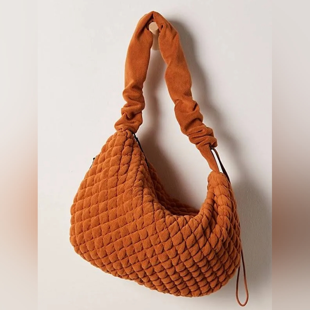 Free People Pucker Up Fleece Carryall /Toasted Almond